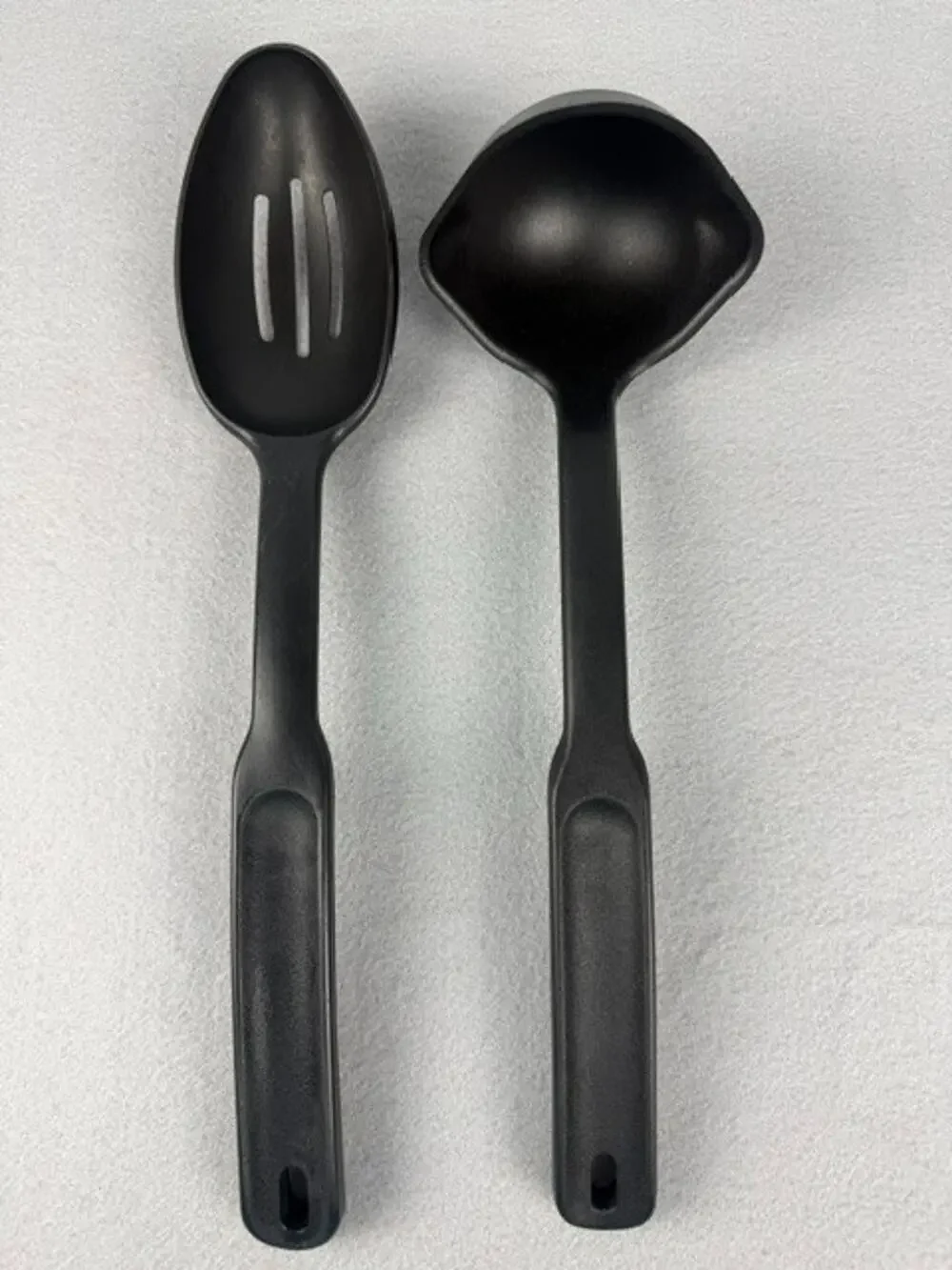 Retired Pampered Chef Black Nylon Slotted Spoon and Ladle Kitchen Tool Set